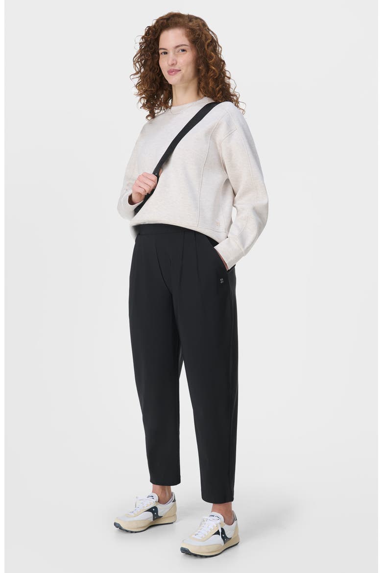 Explorer Crop Barrel Leg Pants, Alternate, color, BLACK