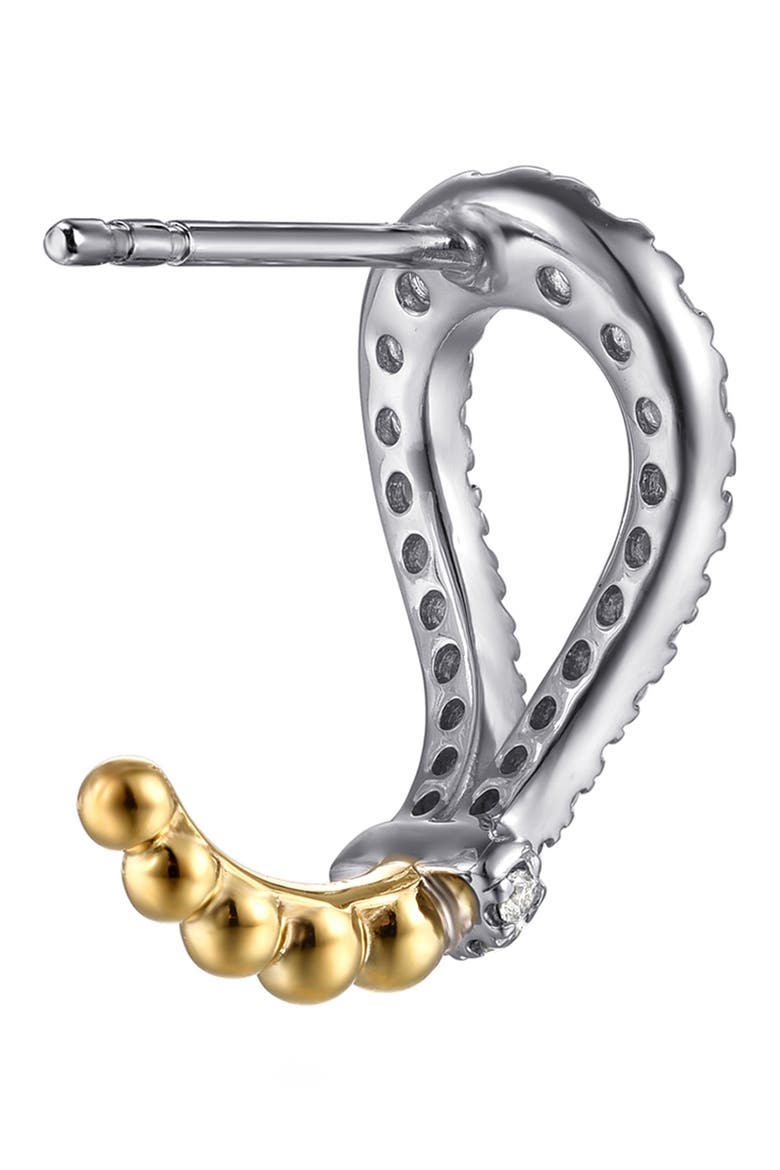 Bujuka 14k Gold Hoop Earrings, Alternate, color, 14K YELLOW/ WHITE GOLD