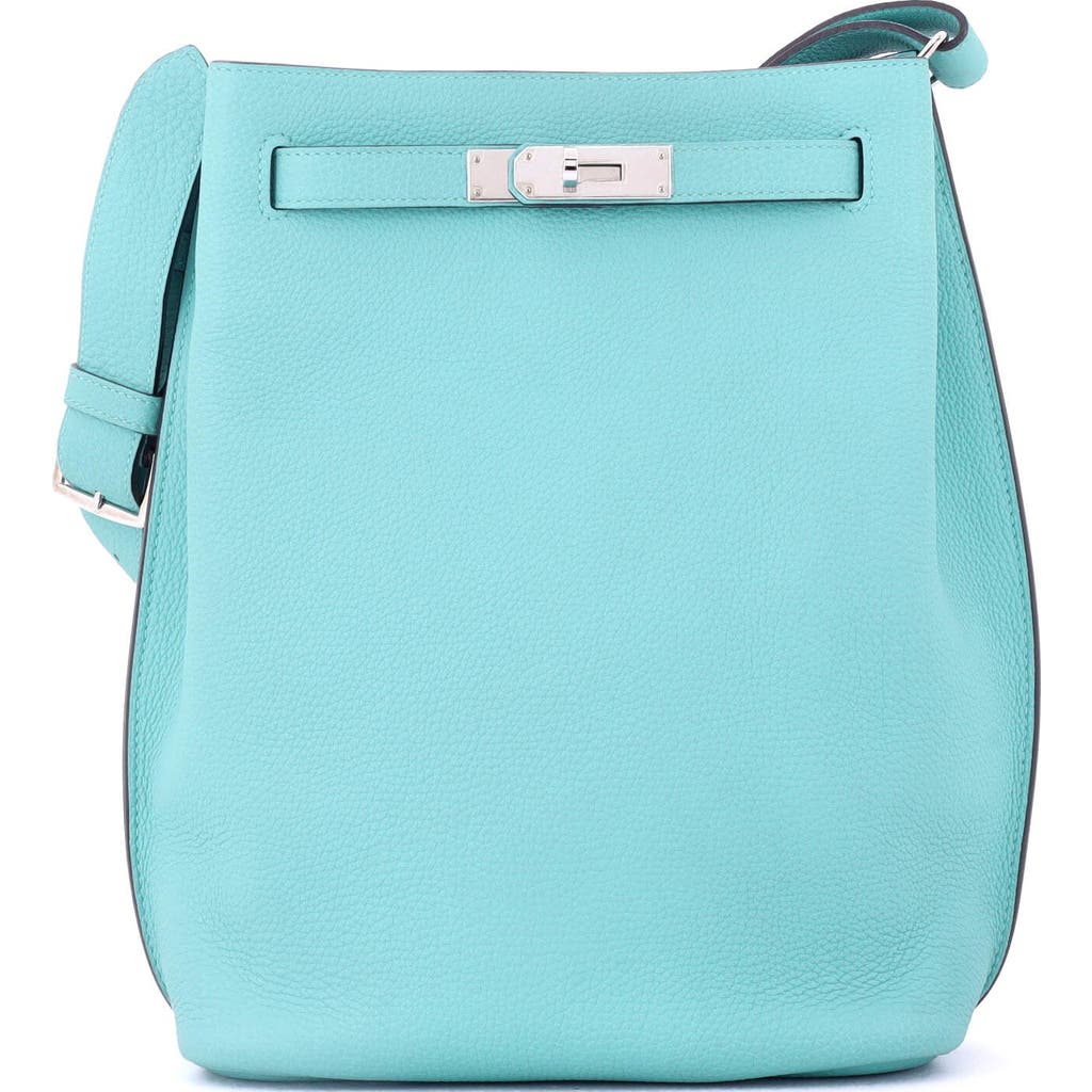 Pre-owned Hermes Hermes So Kelly Bag Togo 22 In Blue