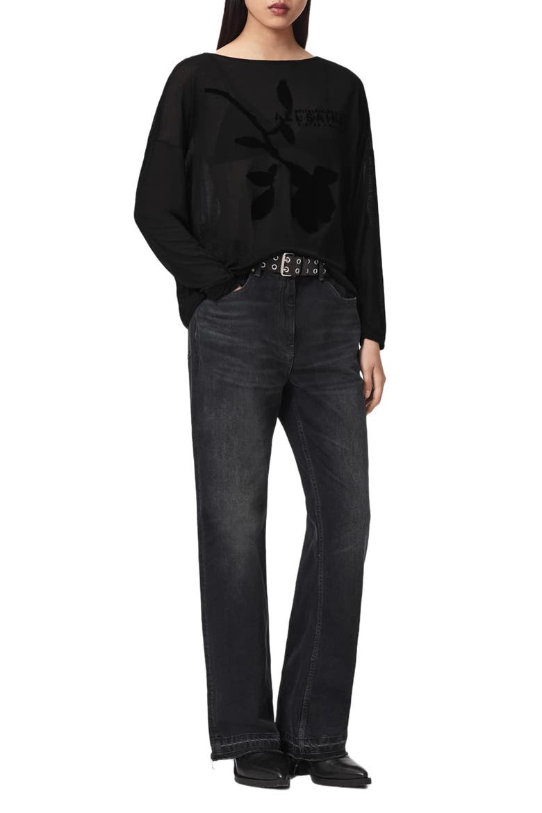 Athea Rita Tencel™ Modal Graphic Tee, Alternate, color, BLACK