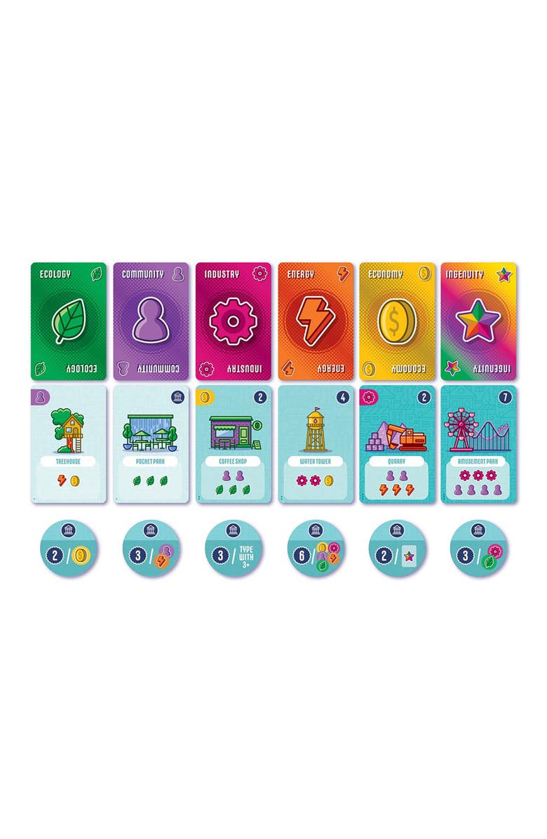 Flatout Games City Building, Drafting Collection Card Game, Alternate, color, Multicolored