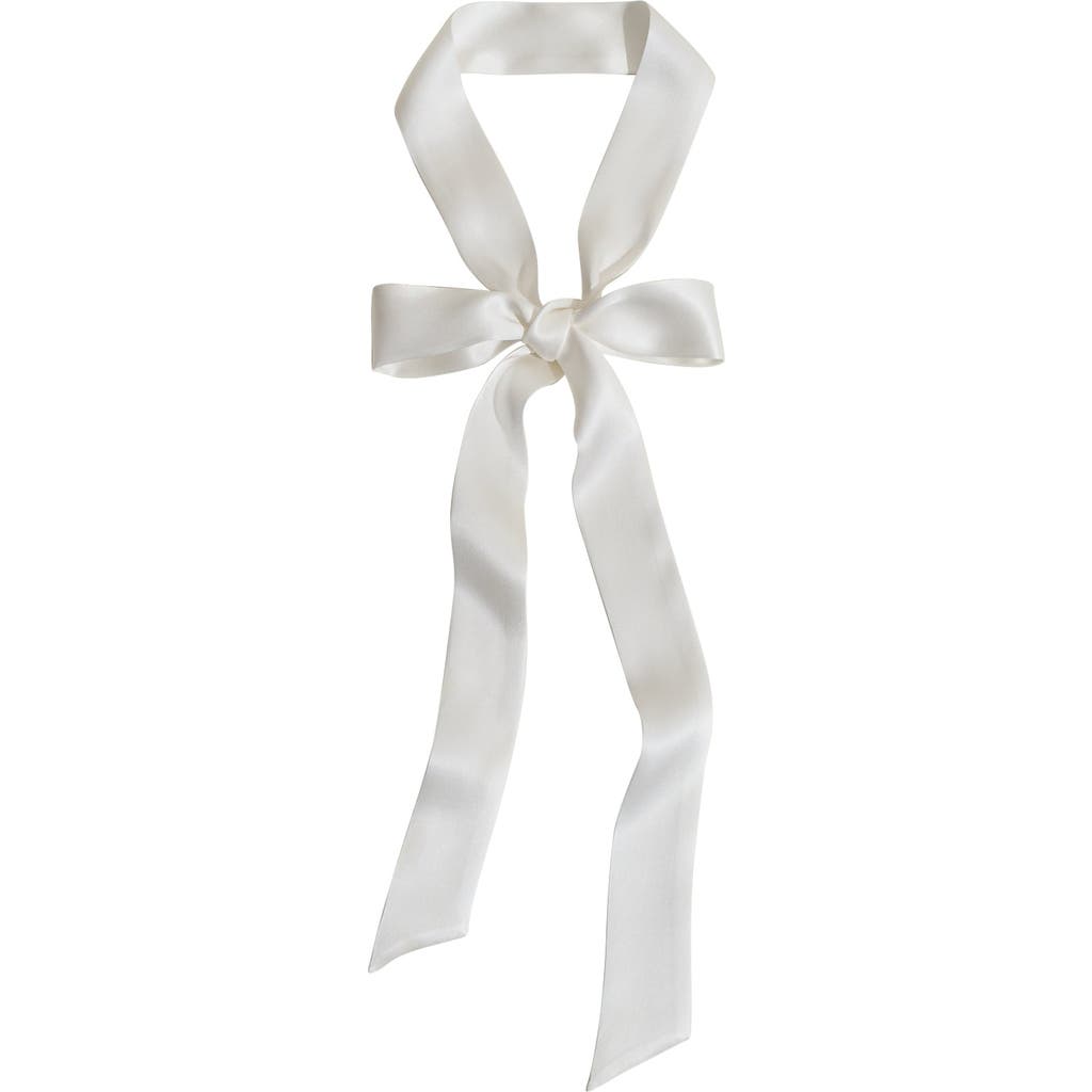 Lost Pattern Nyc "la Collectionneuse" Silk Ribbon Scarf In Gray