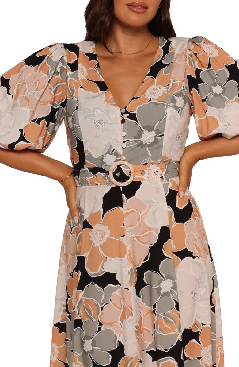 Petal & Pup Tiarni Floral Maxi Dress, Alternate, color, Black Floral