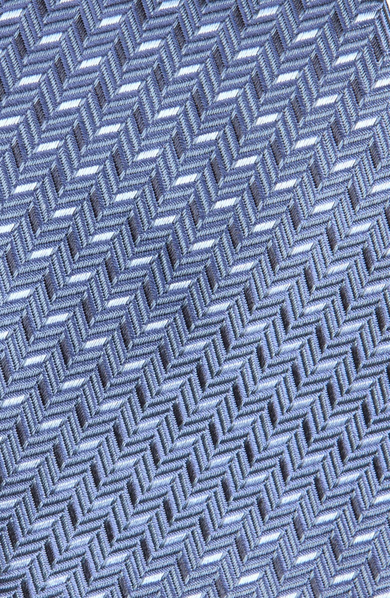 Canali Geometric Silk Tie, Alternate, color, Navy