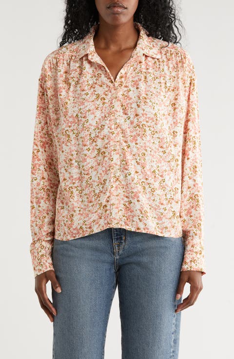 Flowy Long Sleeve Button-Up Shirt