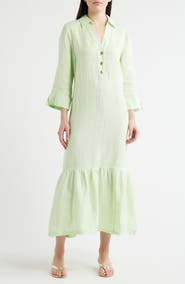Lilly Pulitzer® Alora Ruffle Hem Linen Maxi Dress