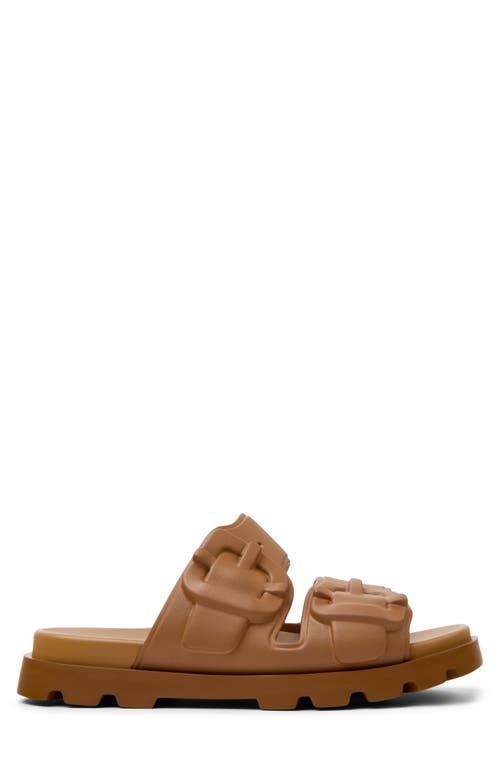 Camper Brutus Slide Sandal In Medium Brown