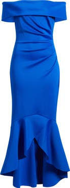 Eliza J Off the Shoulder High-Low Gown