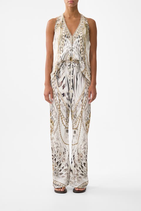 Bias Cut Drawstring Pant