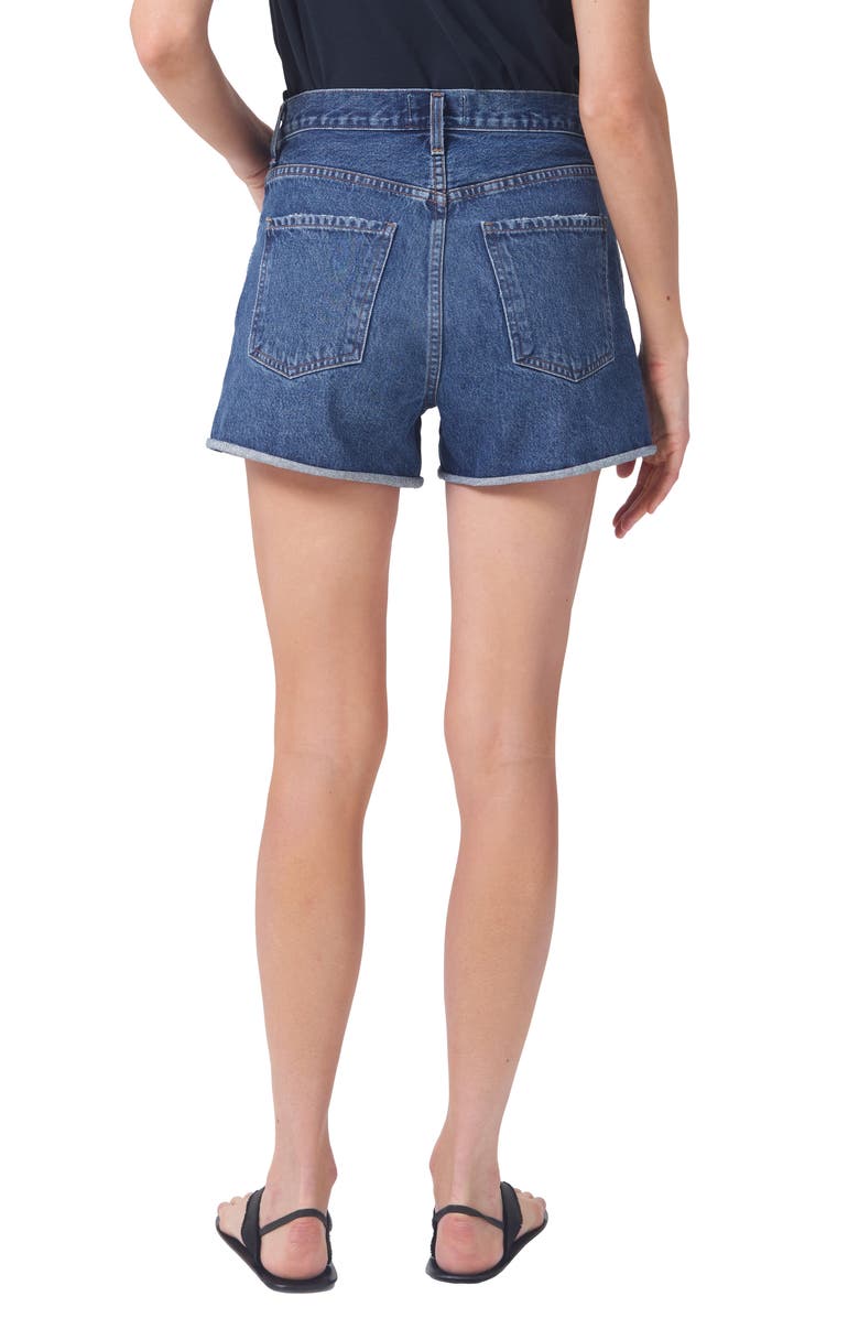 AGOLDE Dee High Waist Roll Cuff Denim Shorts, Alternate, color, 
