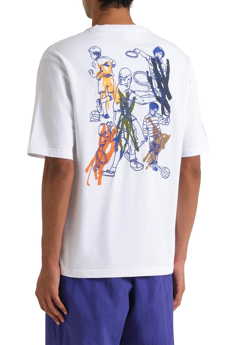 Diadora Legacy II Embroidered Cotton Graphic T-Shirt, Alternate, color, Optical White