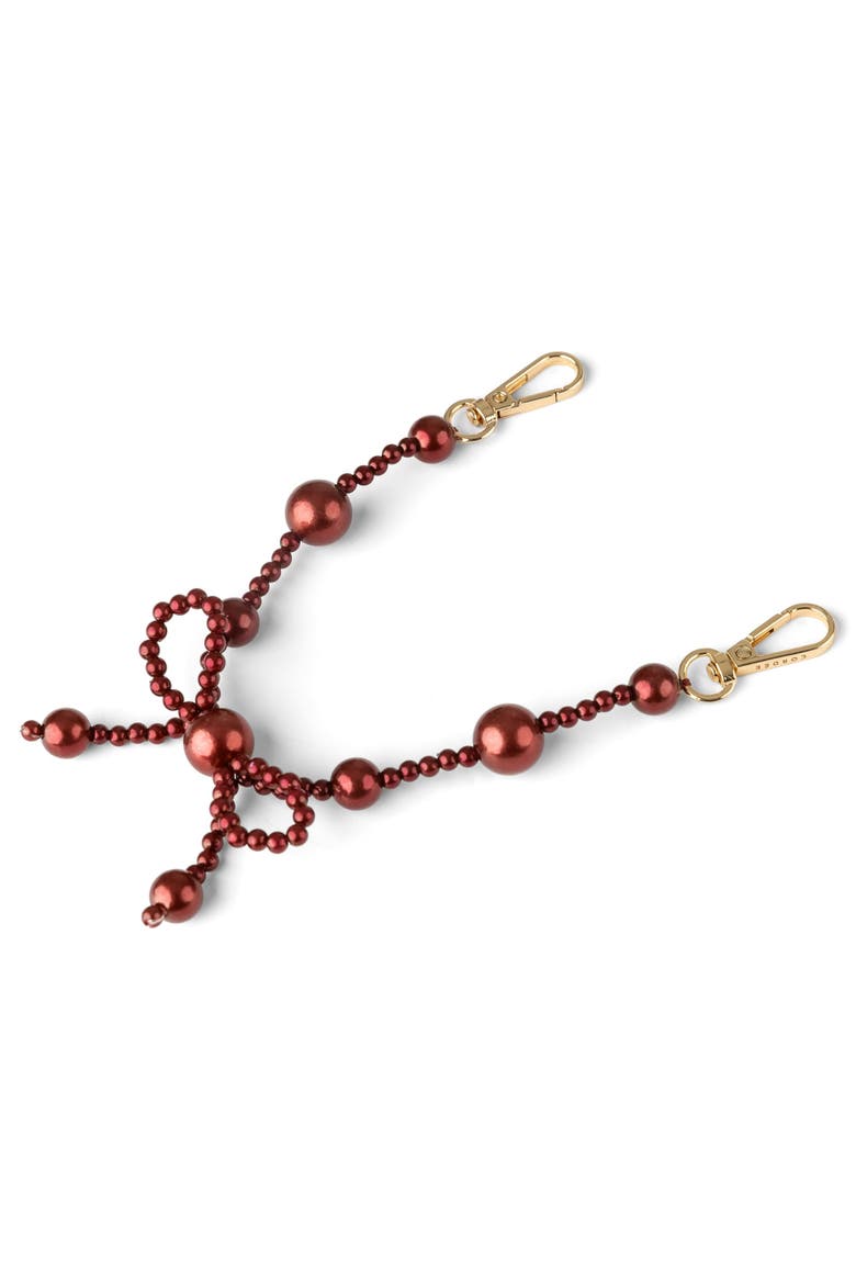Burgundy Bow Phone Wristlet Set, Alternate, color, Burgundy