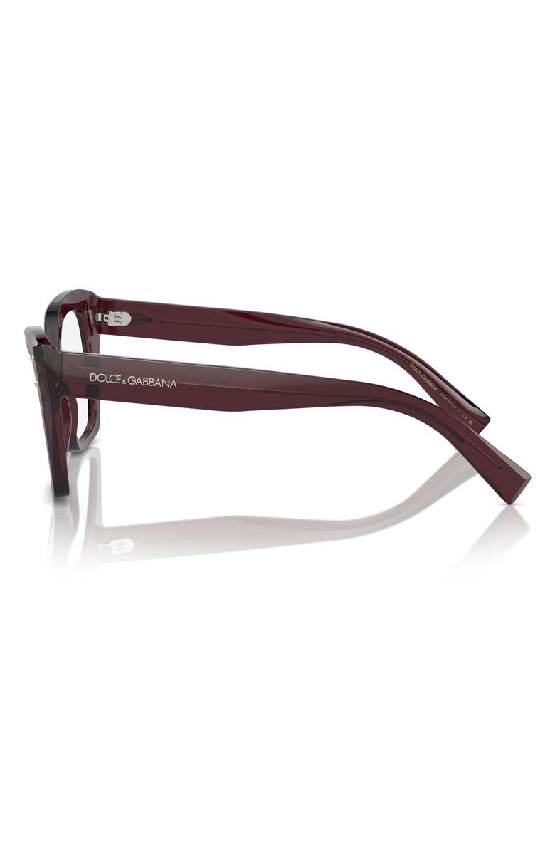 Dolce&Gabbana 53mm Butterfly Reading Glasses, Alternate, color, Transparent Violet