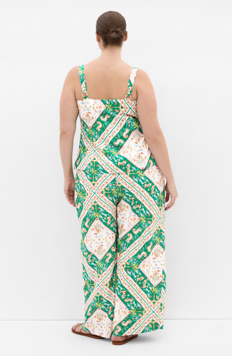 City Chic Jayla Scarf Print Tank, Alternate, color, 