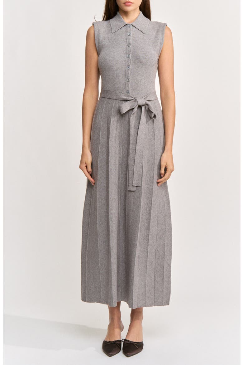 Annie Sleeveless Maxi Sweater Dress, Main, color, GRAY