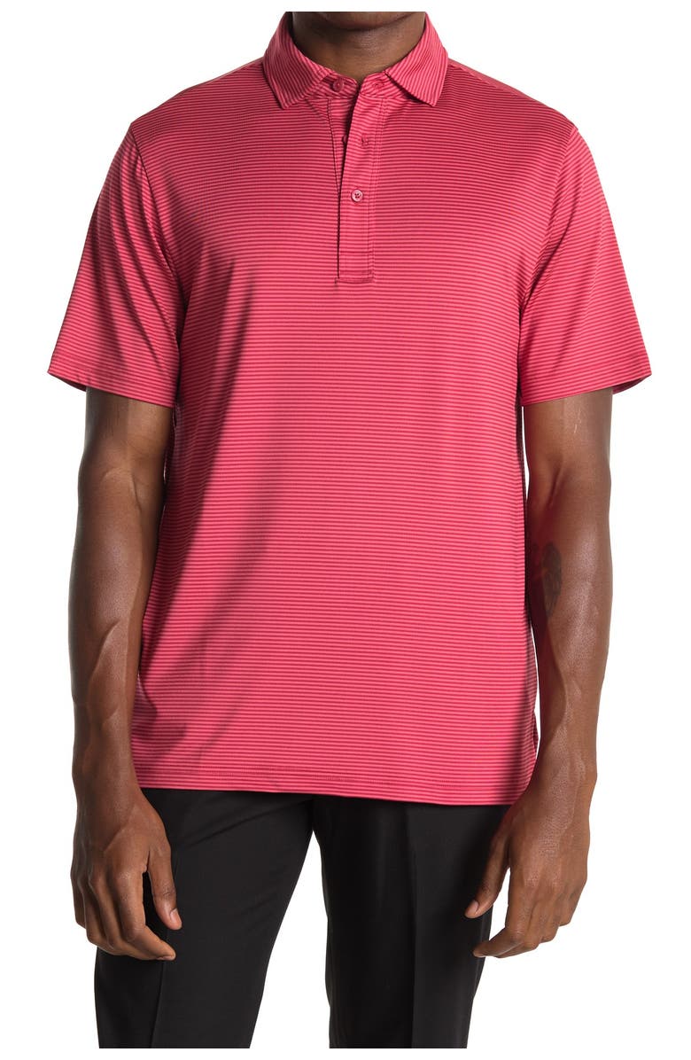 Bugatchi Knit Stripe Polo, Main, color, 