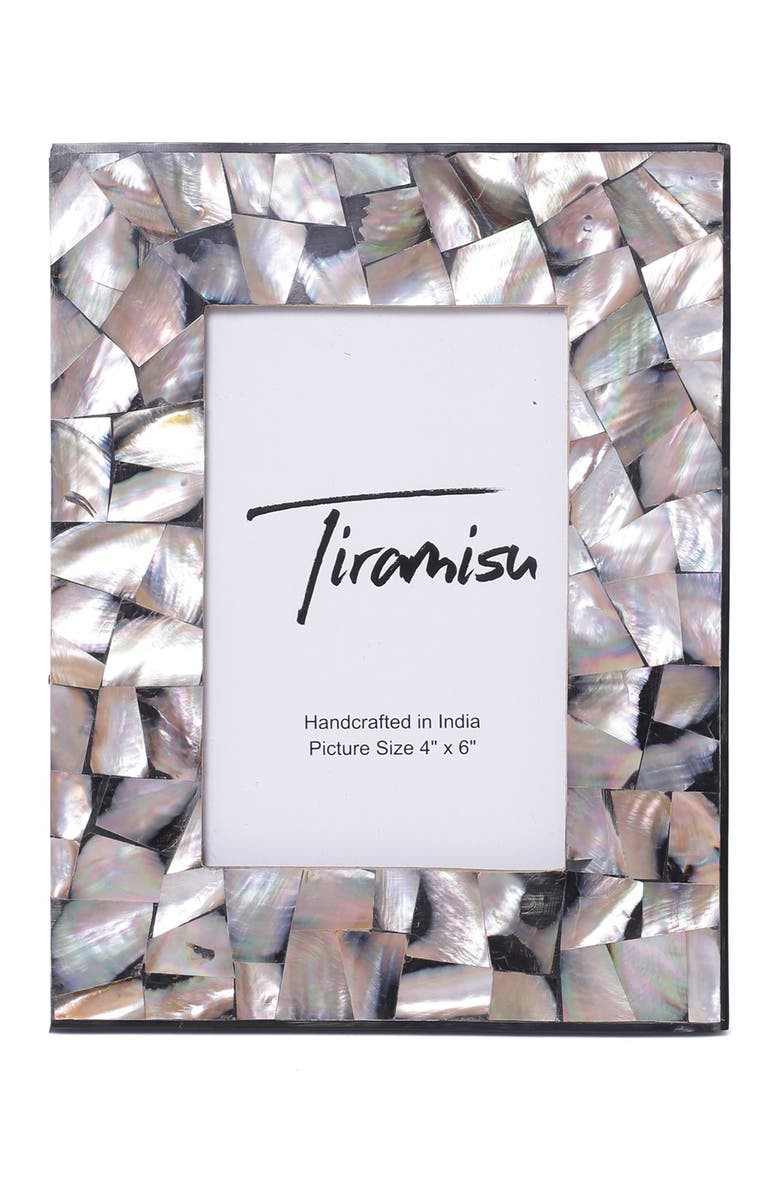 Tiramisu Mother-of-Pearl Picture Frame - Irregular Pattern, Alternate, color, Grey