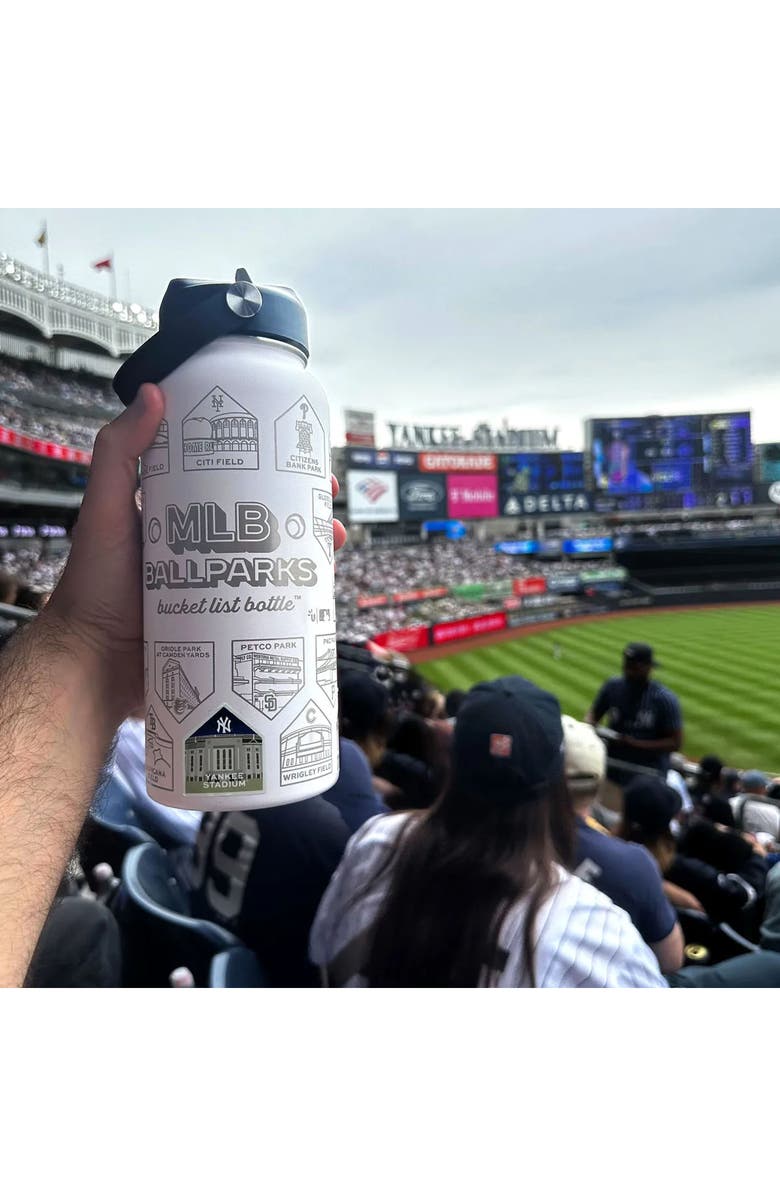 Uncommon Goods MLB Ballparks Bucket List Water Bottle by Wondery, Alternate, color, Mlb Ballparks Theme