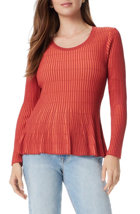 Gia Crewneck Peplum Knit Top