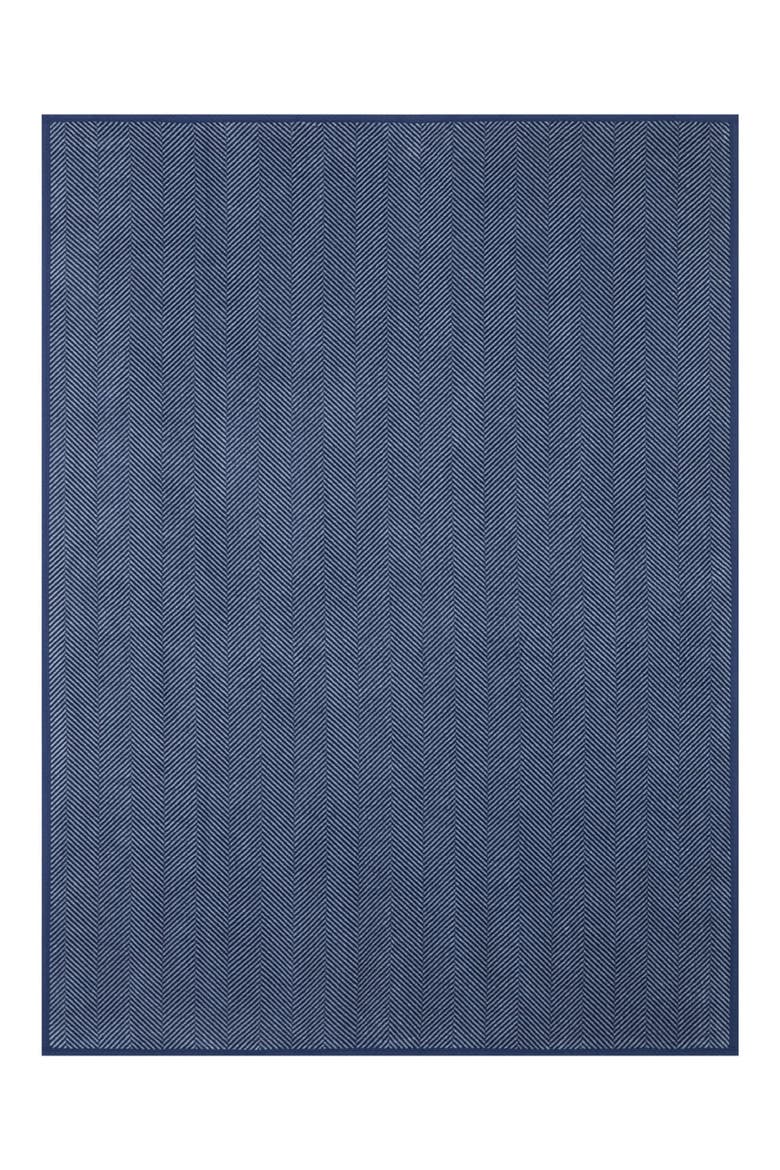Harborview Herringbone Throw Blanket, Alternate, color, NAVY