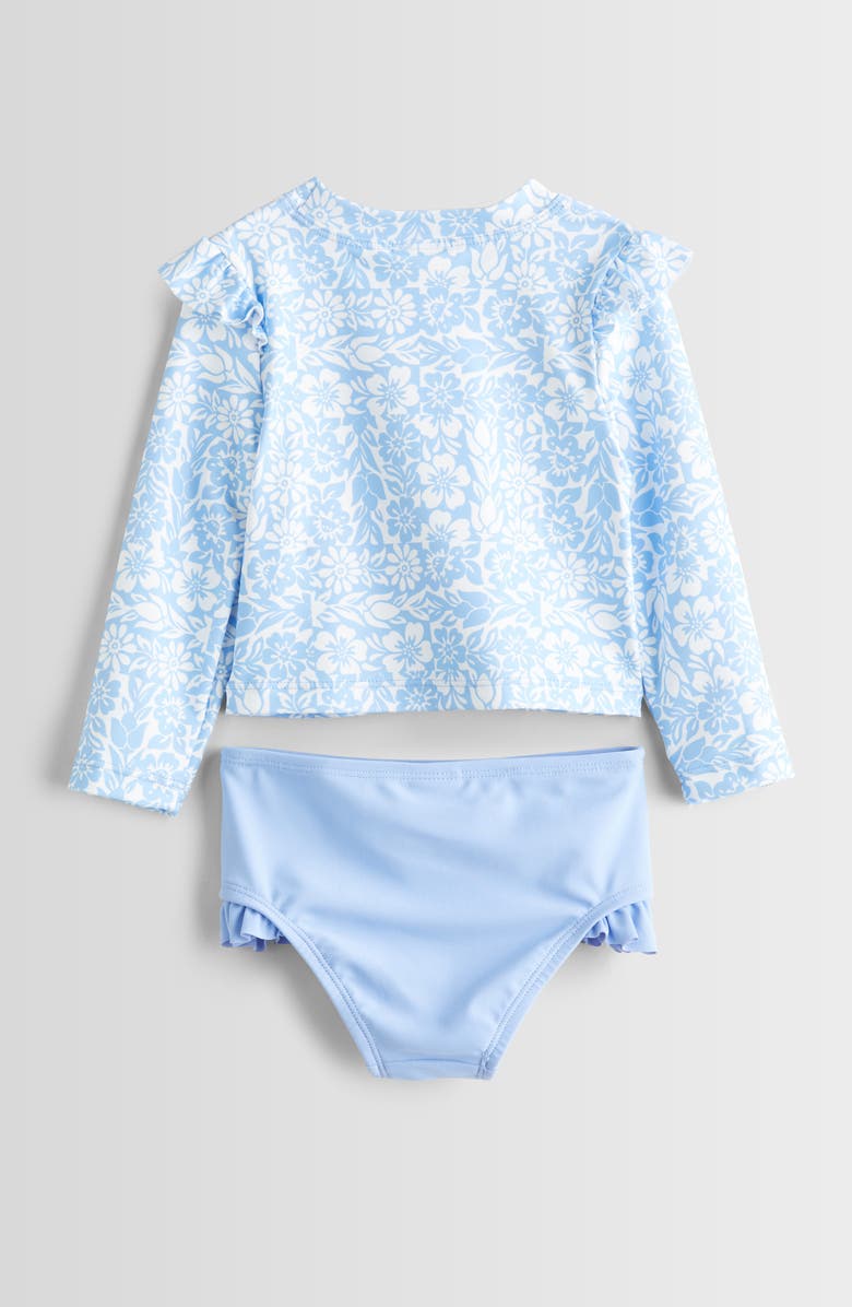 Tucker + Tate Ruffle Trim Two-Piece Rashguard Swimsuit, Alternate, color,