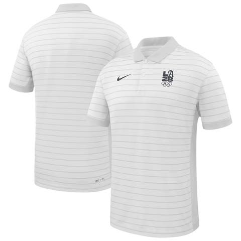 Men's Nike White LA28 Summer Olympics Performance Victory Stripe Polo