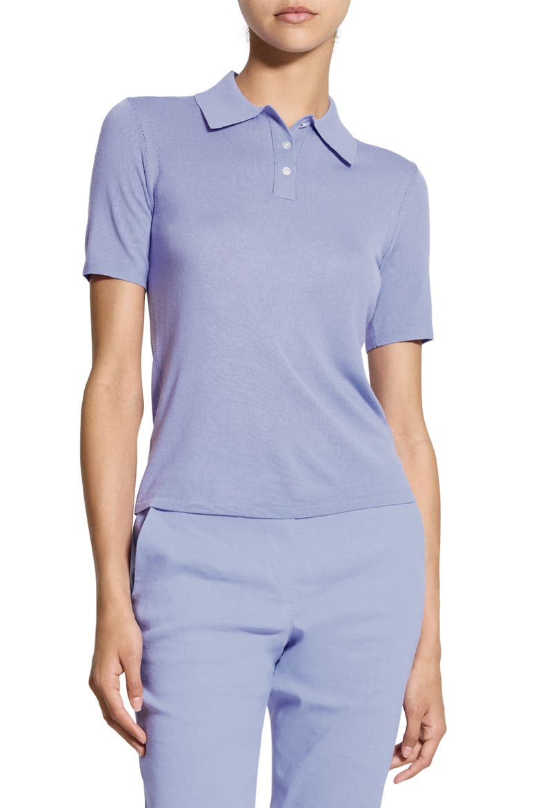 Merino Wool Polo, Main, color, LAVENDER GLOW