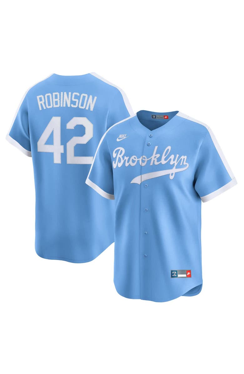 Nike Men's Nike Jackie Robinson Light Blue Brooklyn Dodgers Cooperstown Collection Limited Jersey, Main, color, Light Blue