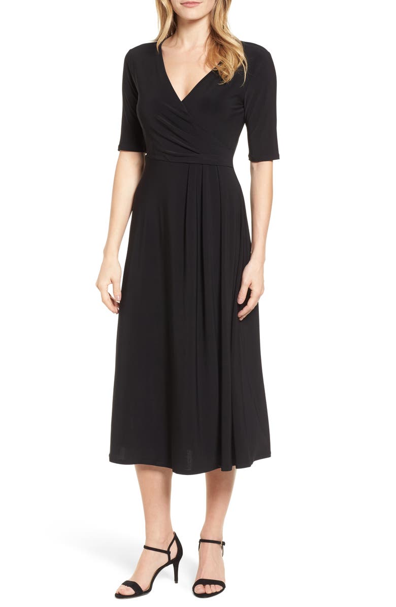 Chaus Laura Faux Wrap Midi Dress, Main, color,