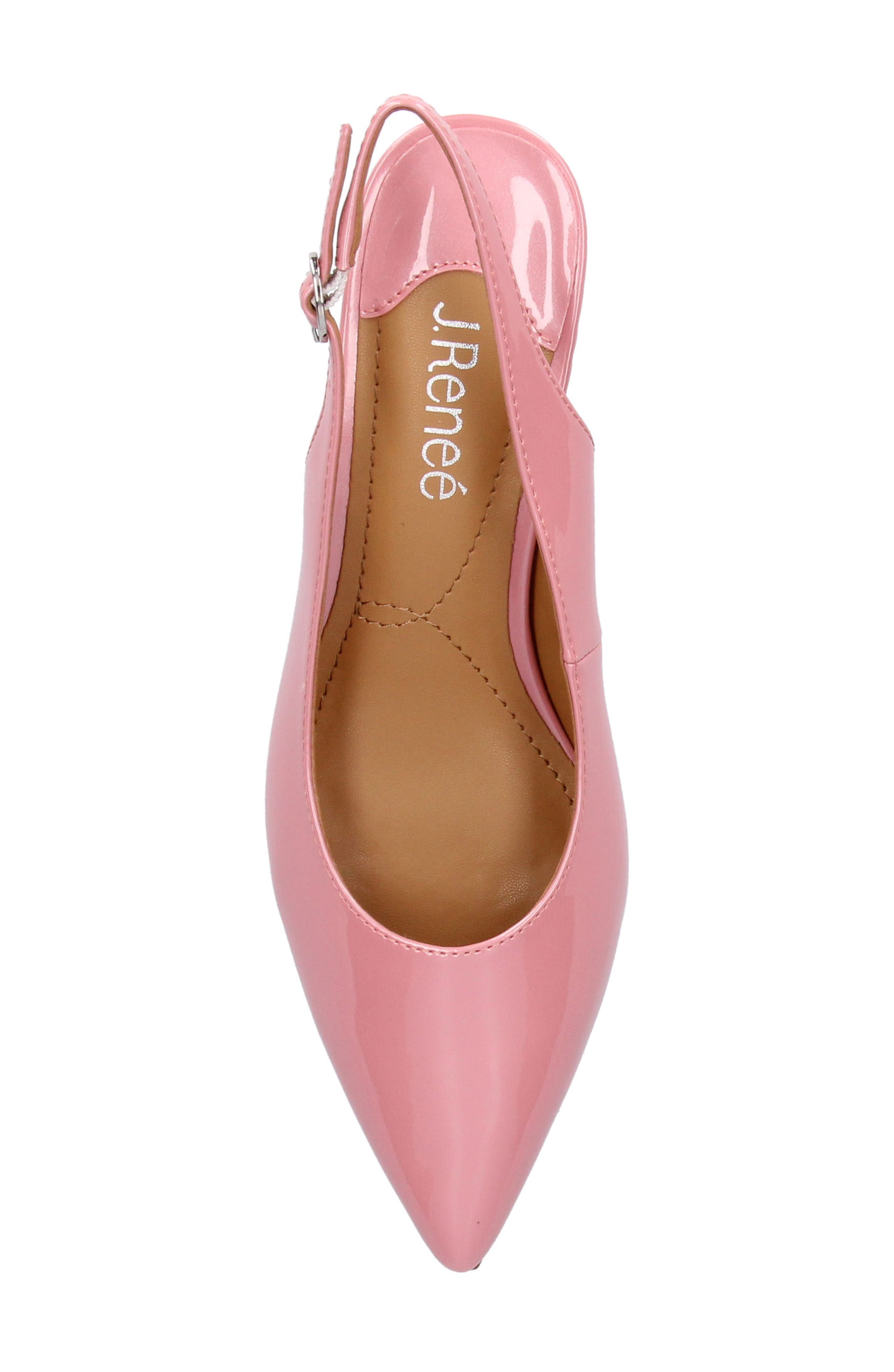 J.Renée Shayanne Slingback Pointed Toe Pump, Alternate, color, SOFT PINK