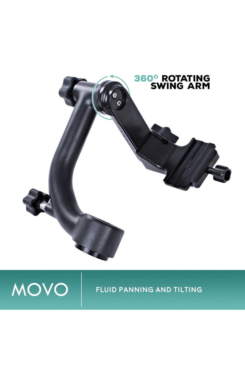MOVO GH700 MKII Professional Gimbal DSLR Tripod Head with Long and Short Arca-Swiss Plates, Alternate, color, Black