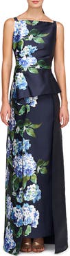 Kay Unger Barbara Floral Gown