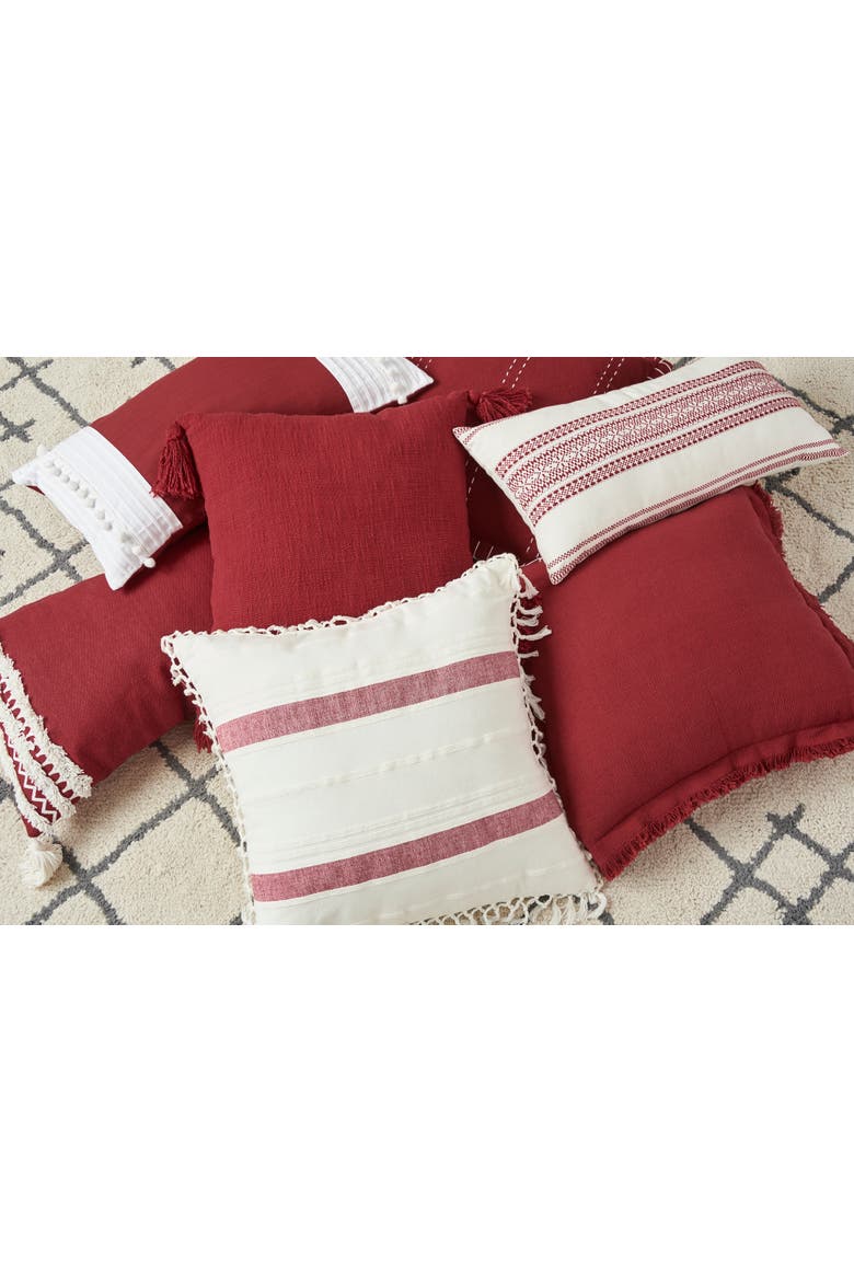 Stacia Throw Pillow, Alternate, color, Red