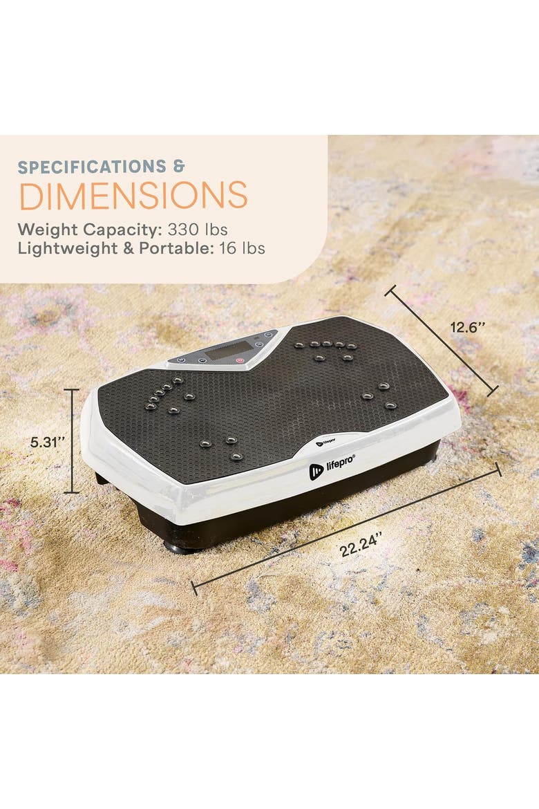 Vibration Plate Exercise Machine Magnetic Acupoints Platform for Muscle Toning and Recovery, Alternate, color, White