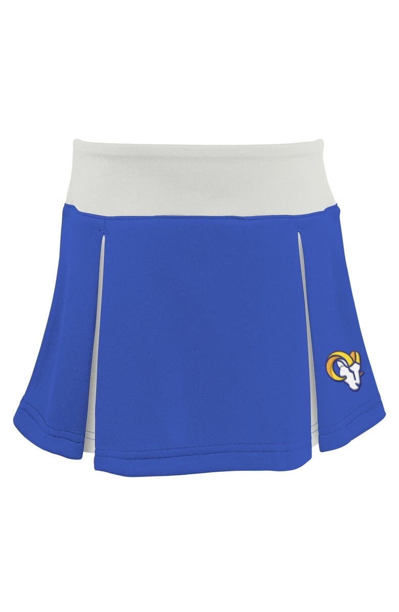 Outerstuff Girls Preschool Royal Los Angeles Rams Spirit Cheerleader Two-Piece Set with Bloomers, Alternate, color,