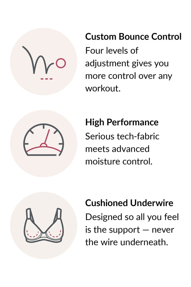 WonderWire® Custom Control Underwire Sports Bra, Alternate, color, SUGAR CORAL