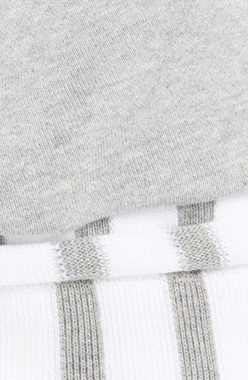 Thom Browne Engineered 4-bar Beanie In Light Grey