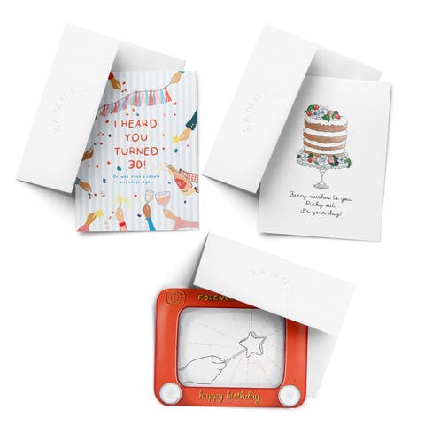 Birthday Greeting Card Pack Sets (3 ct, Assorted) I Heard You Turned 30, Fancy Cake, Forever Young