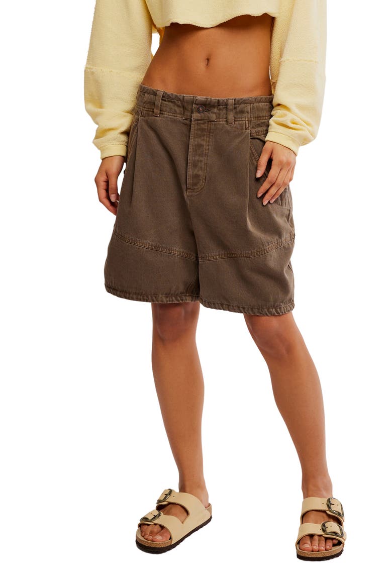 Wild Rebel Barrel Shorts, Main, color, TEAK