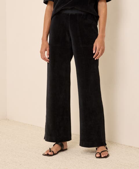 Organic Cotton Pure Velour Wide Leg Pant