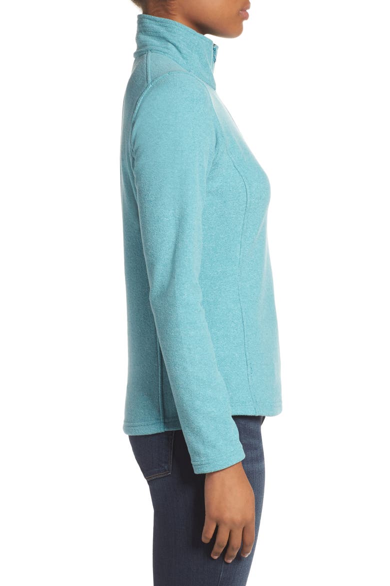 'Glacier' Quarter Zip Pullover, Alternate, color, HARBOR BLUE HEATHER