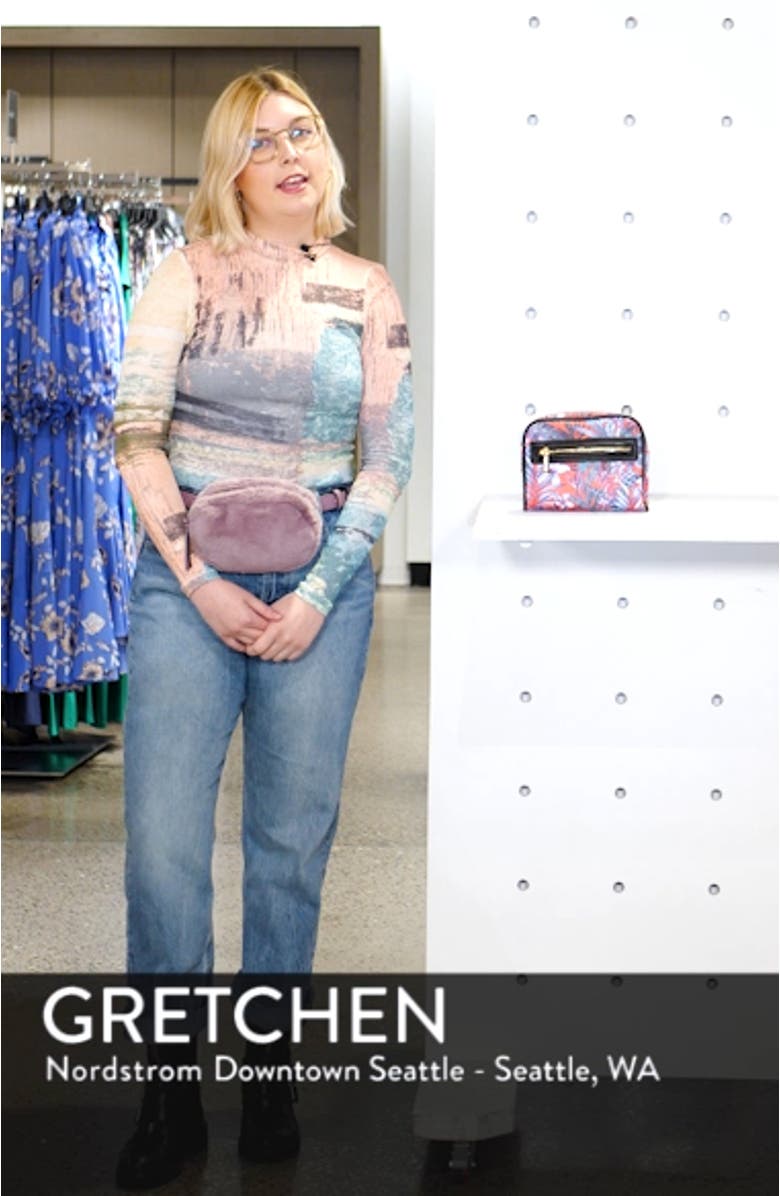 Lacey Floral Convertible Vegan Leather Belt Bag, sales video thumbnail