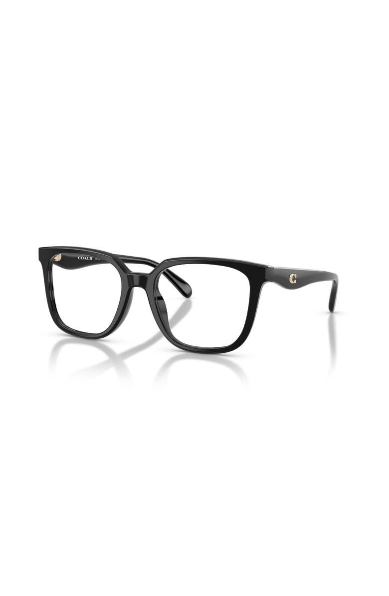 COACH 52mm Square optical glasses, Main, color, Black