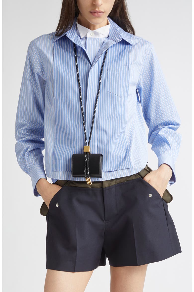 小物 sacai Loop Tie Trifold Loop Tie Leather Trifold Wallet (Women) | Nordstrom