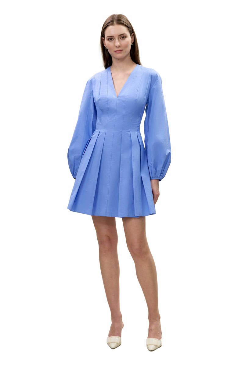 Rebecca Taylor Yara Poplin Dress, Main, color, Bluebell