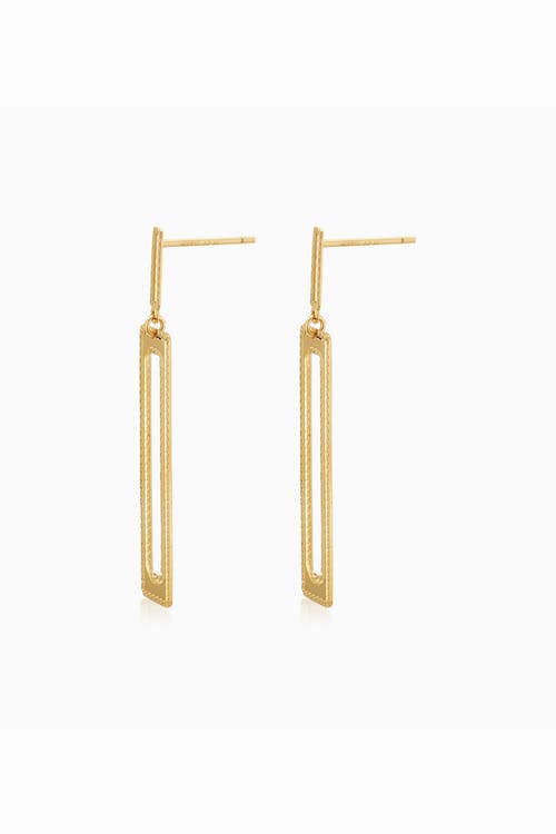 Oradina 14k Gold Frame Drop Earrings In Yellow Gold