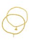 Initial & Heart 2-Pack Stretch Bracelets