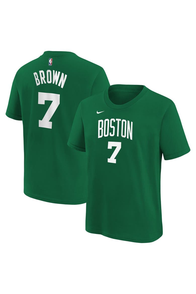 Youth Jaylen Brown Kelly Green Boston Celtics Icon Name & Number T-Shirt, Main, color, Kelly Green