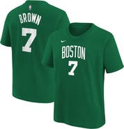 Nike Youth Jaylen Brown Kelly Green Boston Celtics Icon Name & Number T-Shirt