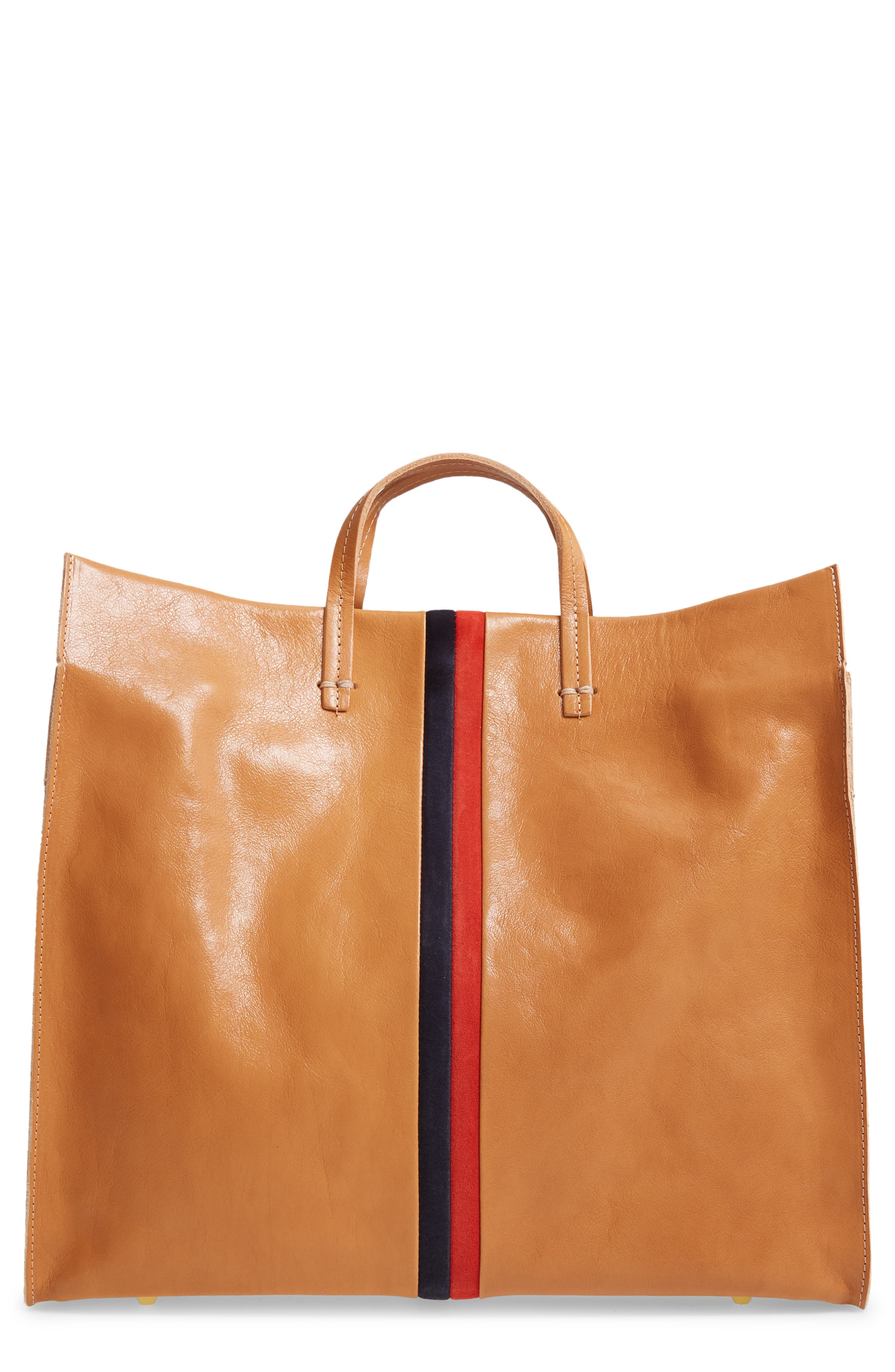 Clare V. Simple Leather Tote, Main, color, 